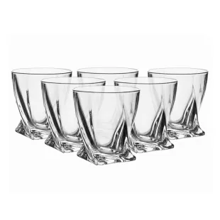 Bohemia Crystal Brandy üveg Quadro 55ml (6 db-os készlet)