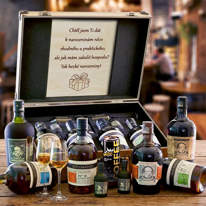 Eredeti ajándék férfiaknak Diplomatico Quad Combo AL Koffer