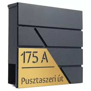Oslo Postaláda Antracit - Arany, 2. Minta Oslo postaláda antracit - arany