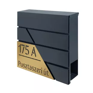 Oslo postaláda antracit - arany