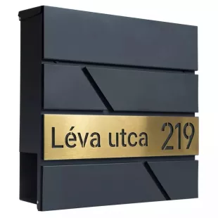 Oslo Postaláda Antracit - Arany, 3. Minta Oslo postaláda antracit - arany