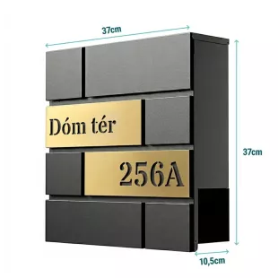 SIL701 postaláda, antracit – arany