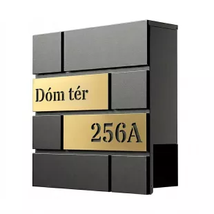 SIL701 postaláda, antracit – arany