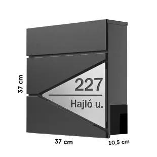 SIL706 postaláda, antracit – ezüst