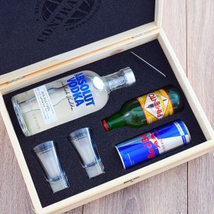 eredeti ajándék férfiaknak Absolut Vodka Set Contraband