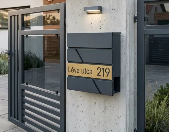 Modern antracit / arany postaláda