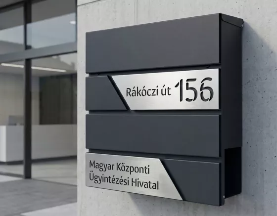 Modern antracitszürke / ezüst postaláda