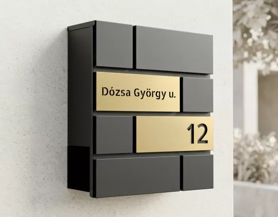 Modern antracit / arany postaláda